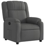 vidaXL Fauteuil inclinable gris foncé tissu