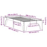 vidaXL Cadre de lit Blanc 100 x 200 cm Pin massif