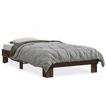 vidaXL Cadre de lit sans matelas chêne marron 75x190 cm