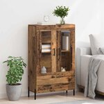 vidaXL Haut Armoire avec tiroir Corona Bois Ancien 69 5 x 31 x 115 cm