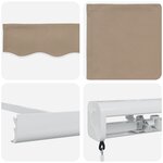 vidaXL Store Rétractable Manuel Beige 350x250 cm
