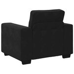 vidaXL Fauteuil noir 60 cm velours