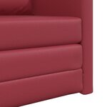 vidaXL Sofa Lit de Sol Rouge bordeaux 74 x 77 x 81 cm Faux cuir