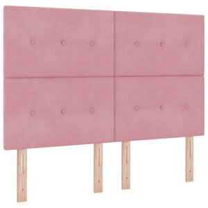 vidaXL Tête de lit Montage mural avec tête de lit Rose 160 cm Velours