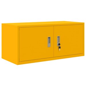 vidaXL Armoire de rangement Jaune moutarde 90 x 40 x 40 cm Acier