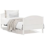 vidaXL Cadre de lit sans matelas blanc 90x190 cm bois de pin massif