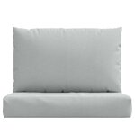 vidaXL Coussins de palette lot de 2 gris clair mélangé tissu