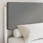 vidaXL Cadre de lit avec tête de lit rembourrée Gris clair