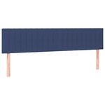 vidaXL Tête de lit à LED Bleu 160x5x78/88 cm Tissu