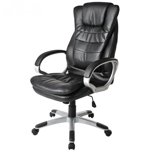 Fauteuil de bureau chaise siège classique ergonomique confortable réglage en hauteur noir 08_0000350