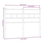 vidaXL Tête de lit chêne sonoma 120 cm fer et bois d’ingénierie