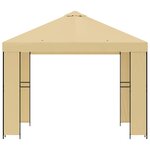 vidaXL Pavillon 3 x 3 m Crème Polyester et Acier 190 gsm