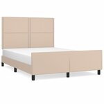 VidaXL Cadre de lit sans matelas cappuccino 140x200 cm similicuir