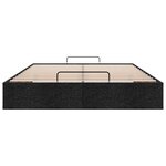 vidaXL Cadre de lit ottoman sans matelas noir 140x200 cm tissu