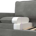 vidaXL Canapé Gris foncé 76 x 81 x 87 5 cm Velours