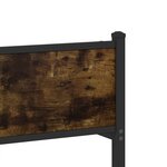 vidaXL Cadre de lit en métal sans matelas chêne fumé 107x203 cm