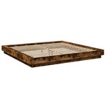vidaXL Cadre de lit sans matelas chêne fumé 200x200 cm