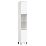 vidaXL Ensemble de meubles salle de bain 3 Pièces blanc bois d'ingénierie