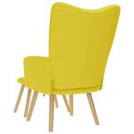 vidaXL Chaise de relaxation avec repose-pied jaune clair tissu