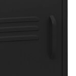 vidaXL Table de chevet Noir 35x35x51 cm Acier