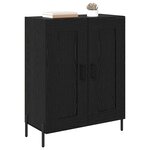 vidaXL Buffet Chêne noir 69 5 x 34 x 90 cm Bois d'ingénierie et fer