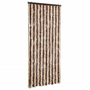 vidaXL Moustiquaire Beige et marron clair 90x220 cm Chenille