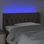 vidaXL Tête de lit à LED Taupe 103x16x78/88 cm Tissu