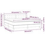 vidaXL Sommier à lattes de lit avec matelas Rose 160x200 cm Velours