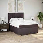 vidaXL Sommier à lattes de lit avec matelas Marron foncé 140x200 cm