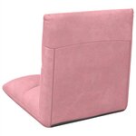 vidaXL Fauteuil de sol ajustable Rose Velours