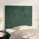 vidaXL Tête de lit Vert foncé 100x5x118/128 cm Velours