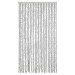 vidaXL Rideau anti-mouches gris 100x220 cm chenille