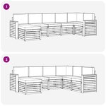 vidaXL Ensemble de canapés d'extérieur 7 pc Naturel et Anthracite