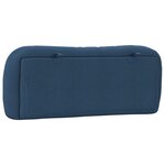 vidaXL Coussin de tête de lit bleu 100 cm tissu