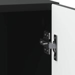 vidaXL Cabinet de chevet 2 Pièces Noir 43 x 34 5 x 50 cm