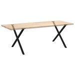 vidaXL Pieds de table à manger en forme de X  2 pièces  noir  90 x (72-73) cm  acier