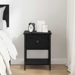 vidaXL Table de chevet Chêne noir 34 x 35 5 x 45 cm Bois d'ingénierie