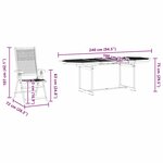 vidaXL Ensemble de salle à manger pour jardin 7 Pièces Marron