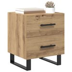 vidaXL Cabinet de chevet 2 Pièces Chêne artisanal 40 x 35 x 47 5 cm