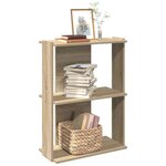 vidaXL Bibliothèque à 3 niveaux chêne sonoma 60x30x80 cm