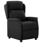 vidaXL Fauteuil inclinable Noir 67.5 x 93.5 x 101.5 cm tissu