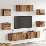 vidaXL Ensemble de meuble TV mural 5 Pièces vieux bois