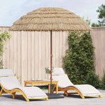 vidaXL Parasol de plage Marron Ø 206 x 209.5 cm Acier