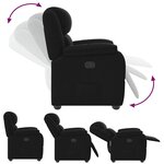 vidaXL Fauteuil inclinable Noir Tissu