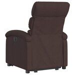 vidaXL Fauteuil inclinable électrique marron foncé tissu