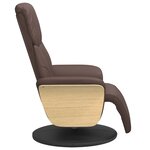 vidaXL Fauteuil inclinable avec repose-pieds marron similicuir