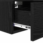 vidaXL Cabinet de chevet avec tiroir 2 Pièces Chêne noir 34 x 30 x 20 cm