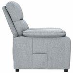 vidaXL Fauteuil inclinable Gris clair Tissu