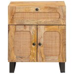 vidaXL Cabinet de chevet Naturel 50 x 33 x 60 cm Bois de mangue massif