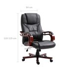 vidaXL Chaise de bureau Noir Similicuir